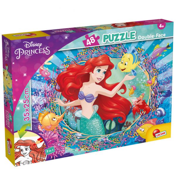 Puzzle da 48 Pezzi Double-Face - Disney Princess: Ariel
