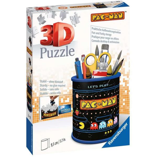 Puzzle da 54 Pezzi 3D - Portapenne Pacman