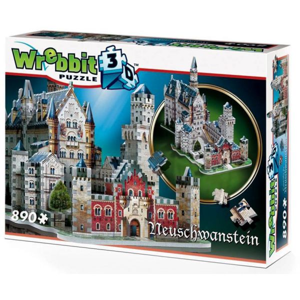Castello di Neuschwanstein - Puzzle 3D 890 Pezzi