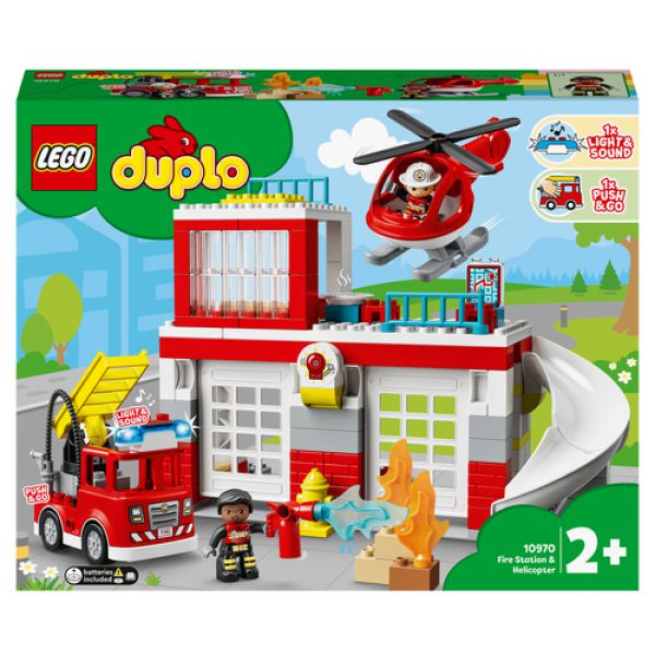 Duplo - Fire Station and helicopter
