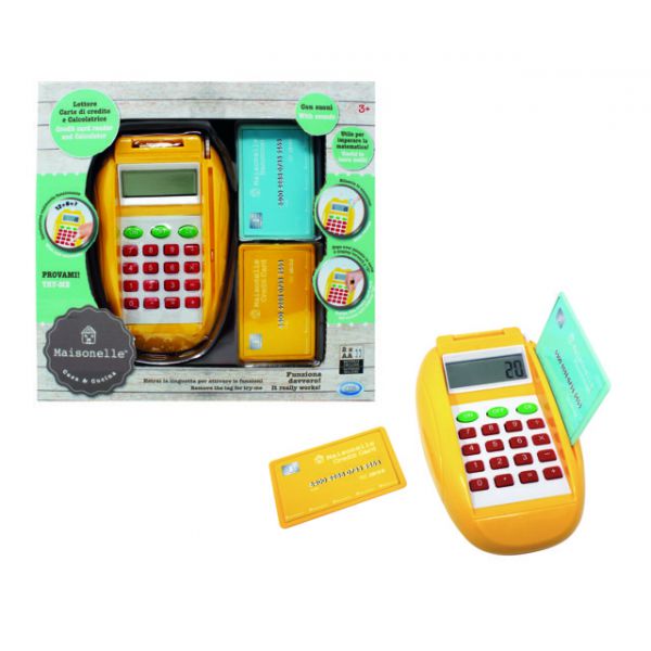 Maisonelle - Lettore Carta di Credito e calcolatrice
con suoni, rilascio dello scontrino
batterie incluse