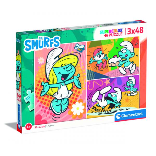 3 48 Piece Puzzles - The Smurfs