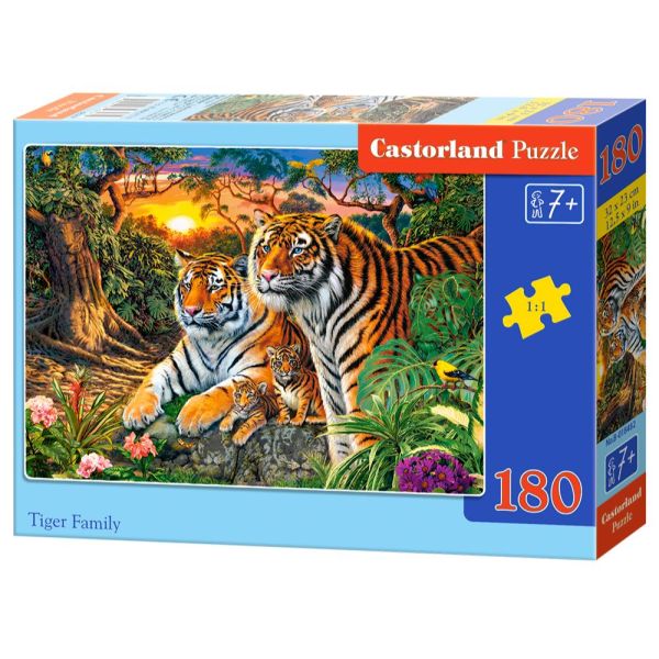Puzzle da 180 Pezzi - Famiglia delle Tigri