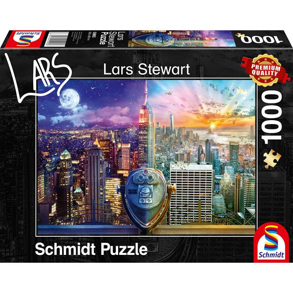 Puzzle da 1000 Pezzi - Lars Stewart: New York, Notte e Giorno