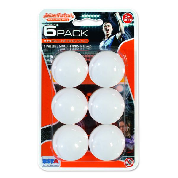 Blister 6 Ping Pong Balls