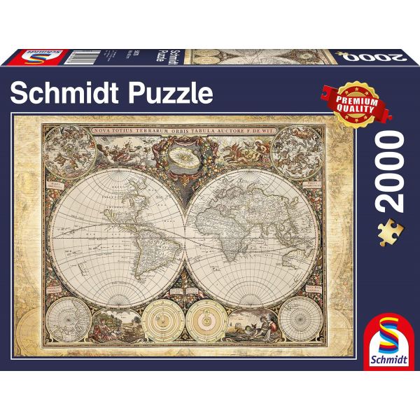 Puzzle da 2000 Pezzi - Mappa Storica del Mondo