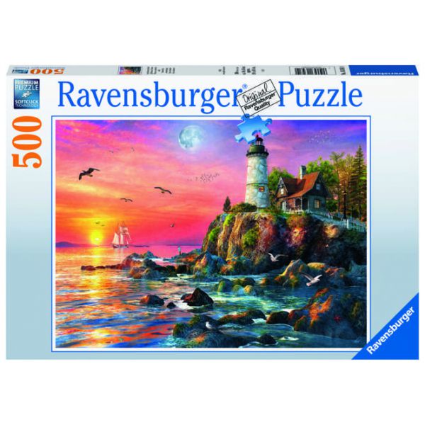 500 Piece Puzzle - Lighthouse in the Evening