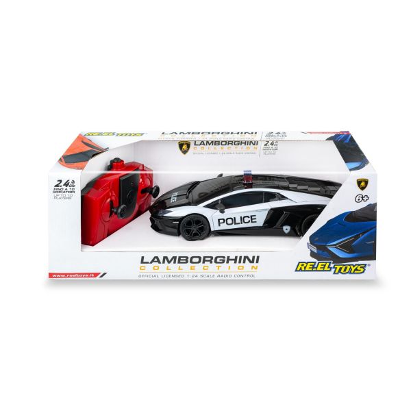 Lamborghini Aventador Coupé Polizia - Rc 2.4GHz Scala 1:24 con Luci