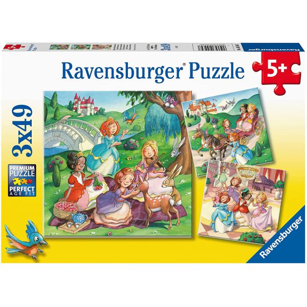 3 49 Piece Puzzles - Little Princesses