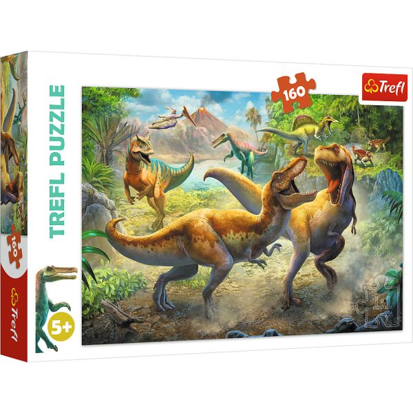 160 Piece Puzzle - Clash of Tyrannosaurs
