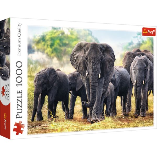 1000 Piece Puzzle - African Elephants