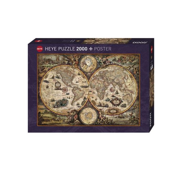 Puzzle 2000 pz - Vintage World, Map Art