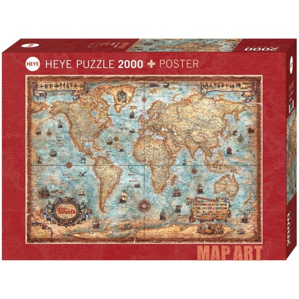 Puzzle 2000 pz - The World NSF, Map Art