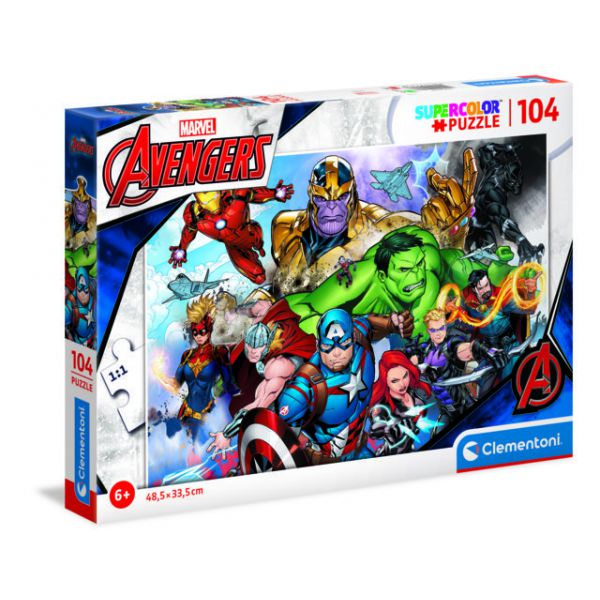 104 Piece Puzzle - Supercolor: Avengers