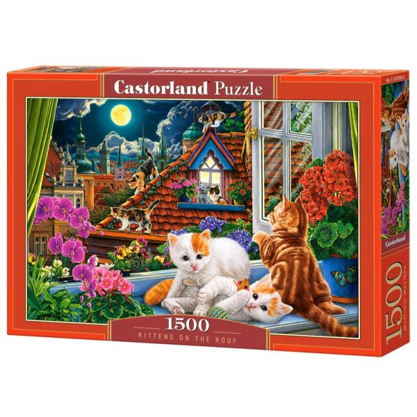 Puzzle 1500 Pezzi - Kittens on the Roof