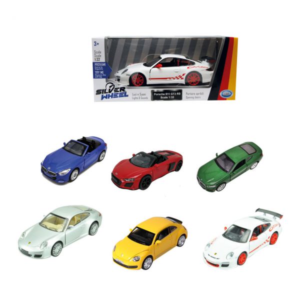 Silver Wheel - German licensed cars 1:32 sc, breech loading, opening doors, lights and sounds batteries included