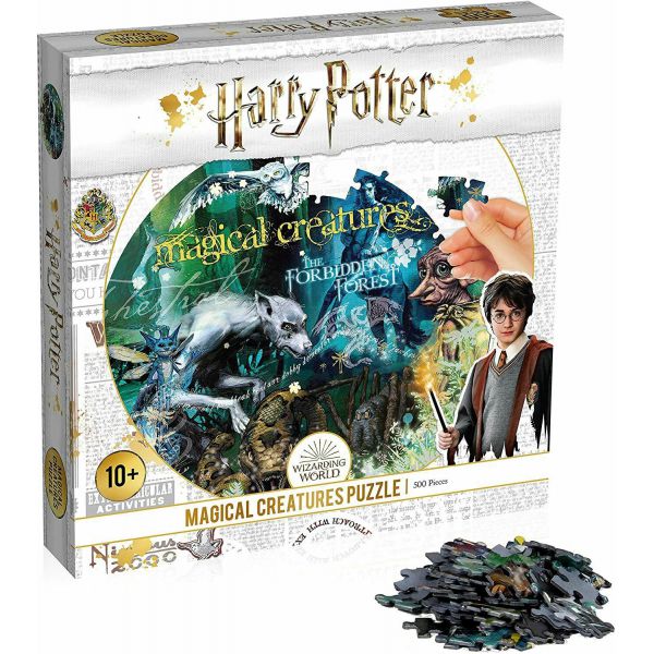 Puzzle Circolare da 500 Pezzi - Harry Potter Creature Magiche