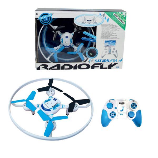 Radiofly - Saturn // 24 RC 2.4 Ghz WI-FI 0.3 MP camera, led lights, hold position, assisted take-off and landing
