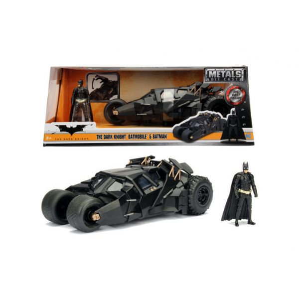 Hollywood Rides - Batman: The Dark Knight Batmobile con Batman (Scala 1:24)