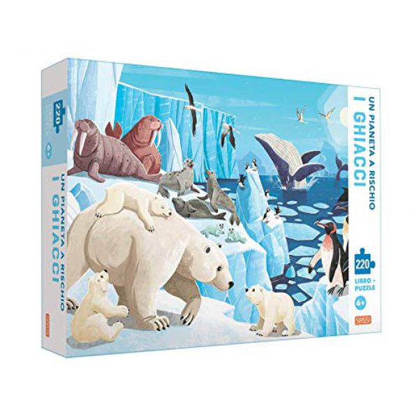 220 Piece Puzzle Book - A Planet at Risk: Ice