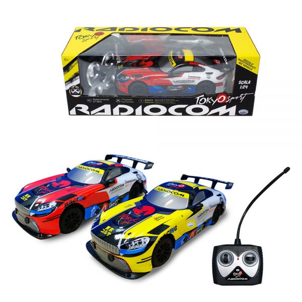 Radiocom - Tokyo Sport Car 1:24 Scale, RC 27 Mhz. LEXAN SHELL batteries not included