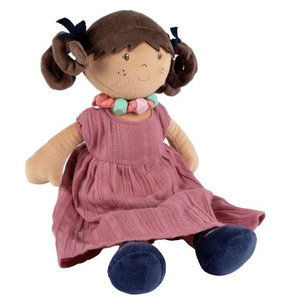 Mandy - Capelli Castani con Vestito Rosa: Bambola con Braccialetto (38 cm)