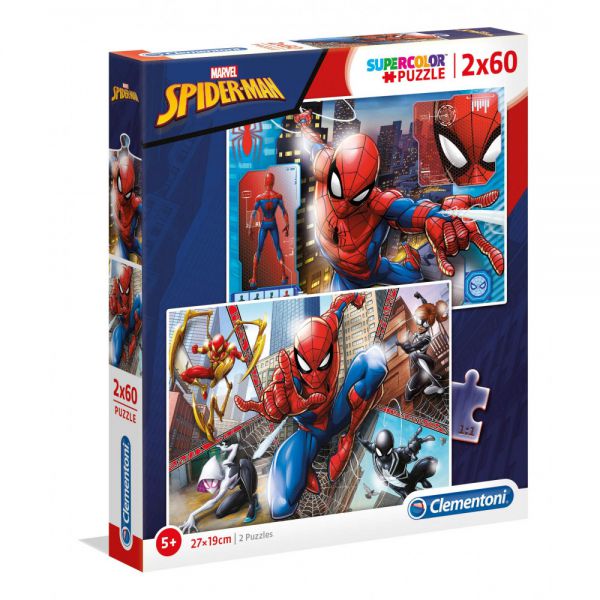 2 Puzzle da 60 Pezzi - Spider-Man