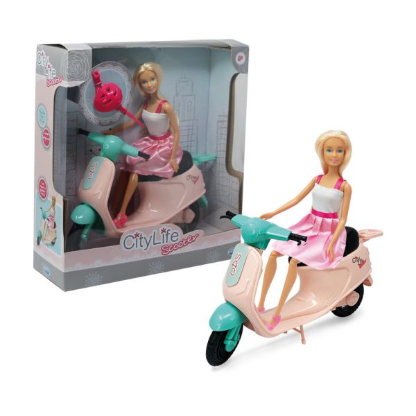 City Life - Scooter con fashion doll da 29 cm
