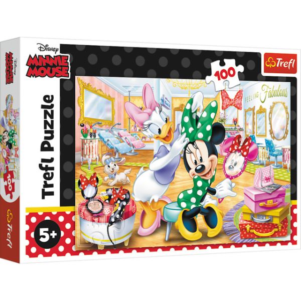 Puzzle da 100 Pezzi - Disney: Minnie al Salone di Bellezza