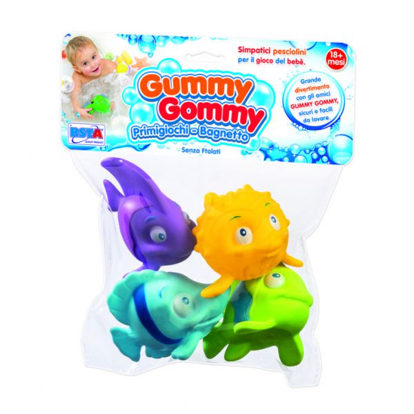 Gummy Gommy - Bag 4 Bath Fish