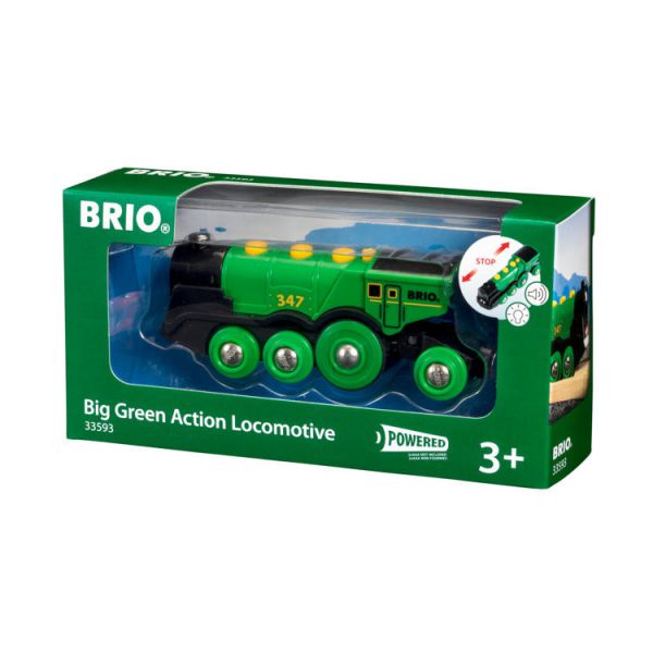BRIO large green battery-powered locomotive