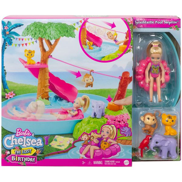 Barbie & Chelsea The Lost Birthday Splashtastic Playset (D)