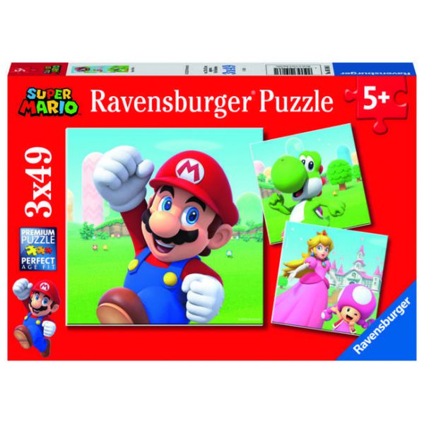 3 Puzzle da 49 Pezzi - Super Mario