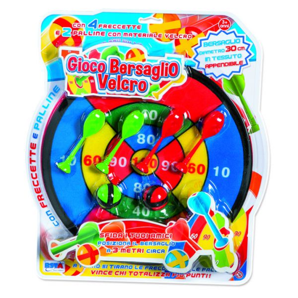 Velcro Target 30 cm with 4 Darts and 2 Balls