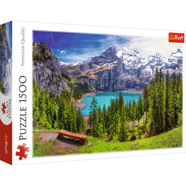 1500 piece puzzle - Lake Oeschinen, Alps, Switzerland