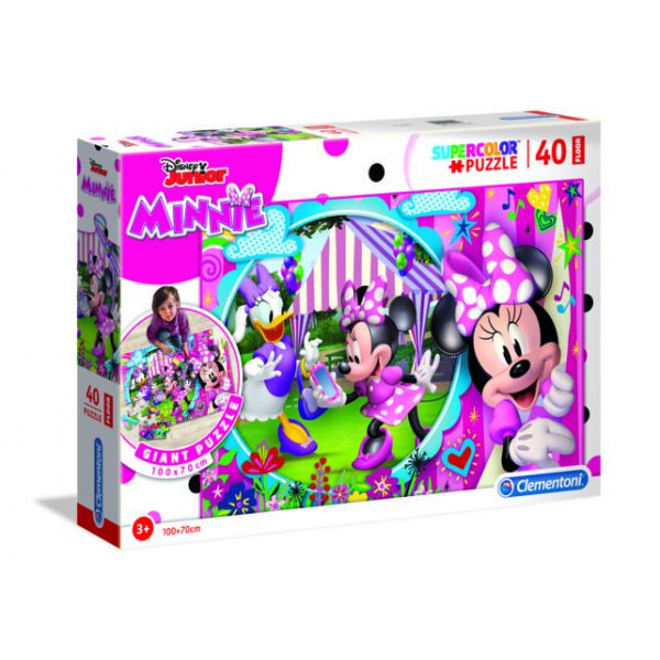 Giant Floor Puzzle of 40 pieces - Minnie and the Helpers