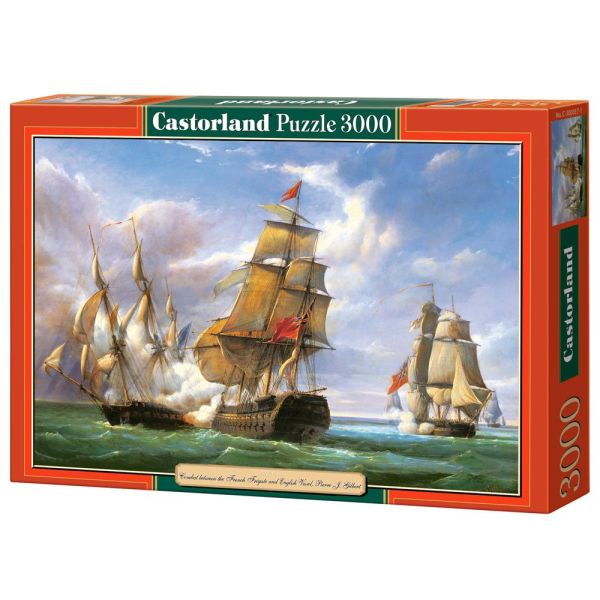 Puzzle 3000 Pezzi - Copy of "Combat between the French and the English Vessels"
