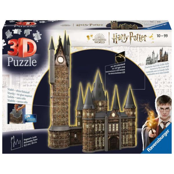 Puzzle da 540 Pezzi 3D - Hogwarts Castle: Astronomy Tower Night Edition