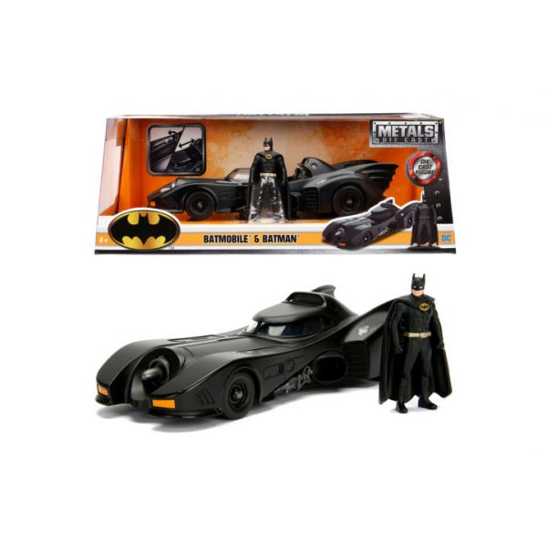 Hollywood Rides - Batman: Batmobile del 1989 con Batman (Scala 1:24)