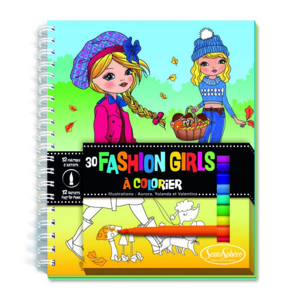 Coloring Books - Fashion Girl with Markers