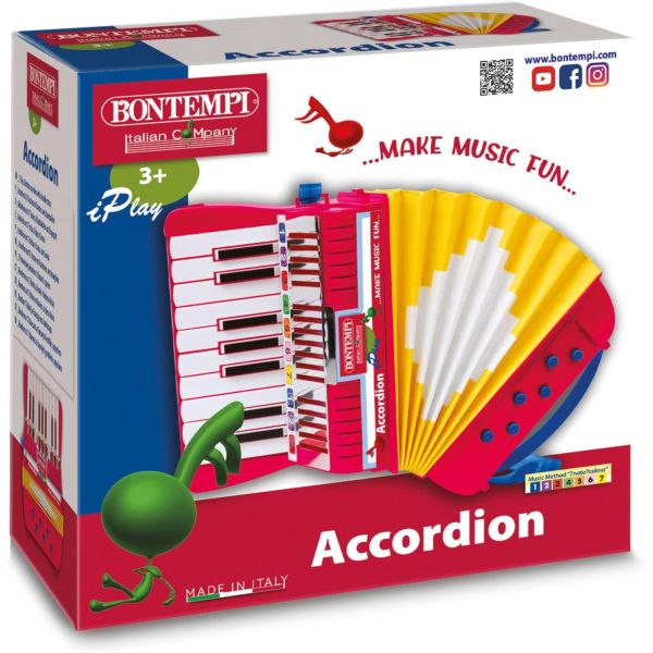 17-key accordion (C-G) with sharps and 6 basses with shoulder strap