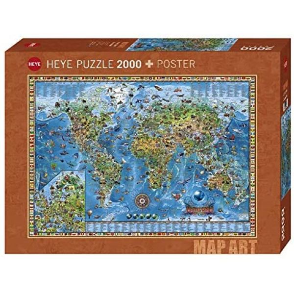 Puzzle 2000 pz - Amazing World, Map Art