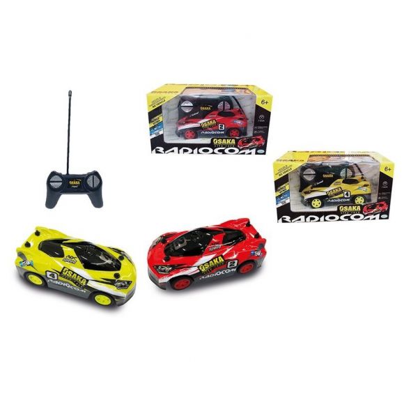Radiocom - Osaka City Race car 16*7*6.50 cm RC 40 Mhz, 7 functions SPEED 7 KM/H, remote control of 15 meters.