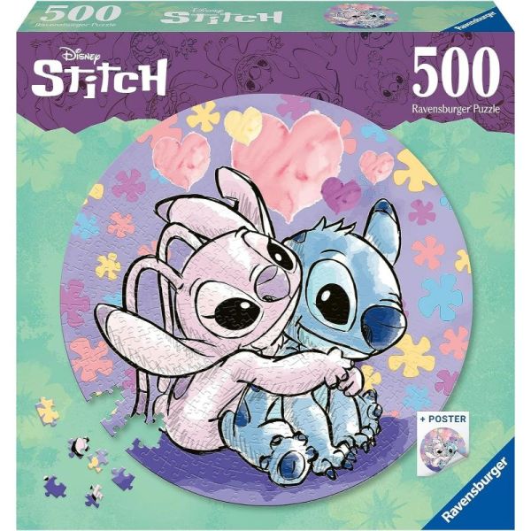 500 Piece Circular Puzzle - Stitch