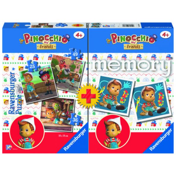 Multipack - Memory + 3 Puzzle: Pinocchio 