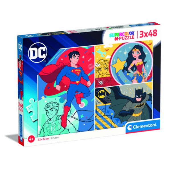 3 48 Piece Puzzles - DC Comics