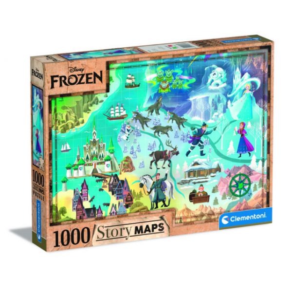  Puzzle da 1000 Pezzi Story Maps - Frozen