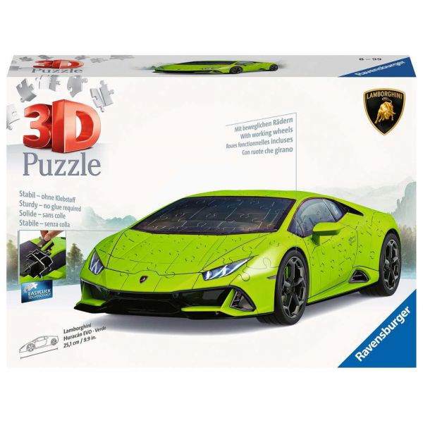 Puzzle da 156 Pezzi 3D - Lamborghini Huracán EVO Verde