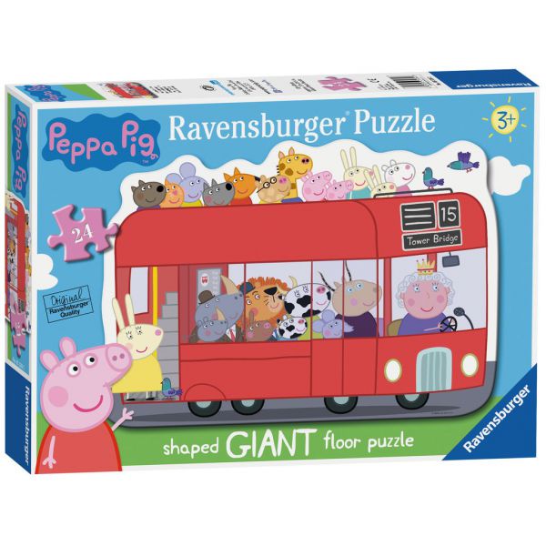 24 Piece Giant Shaped Floor Puzzle - Peppa Pig Bus