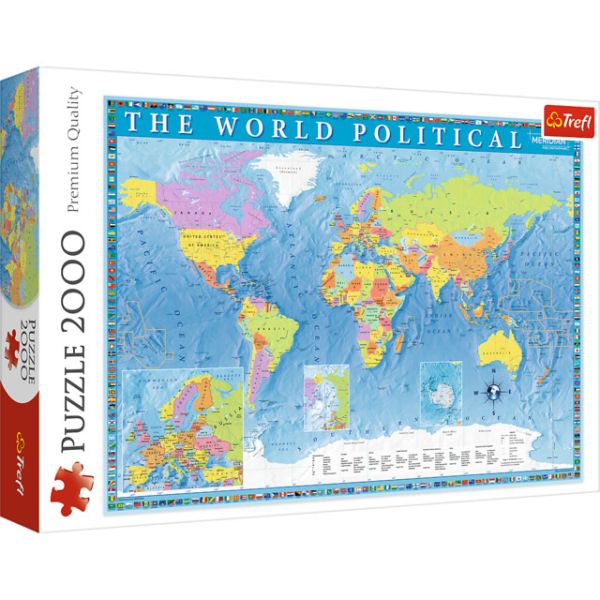 Puzzle da 2000 Pezzi - Mappa Politica del Mondo